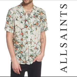 All Saints Short Sleeve Yuka Hawaiian Shirt Sz S